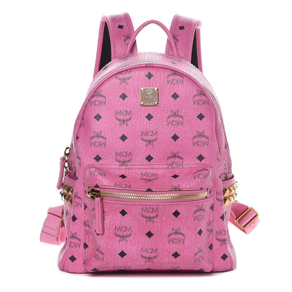 MCM Visetos Small Side Stud Stark Backpack Pink 1 of 10