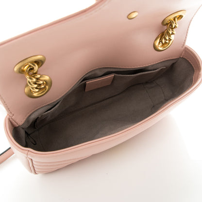 Gucci Calfskin Matelasse Mini GG Marmont Shoulder Bag Perfect Pink 5 of 7