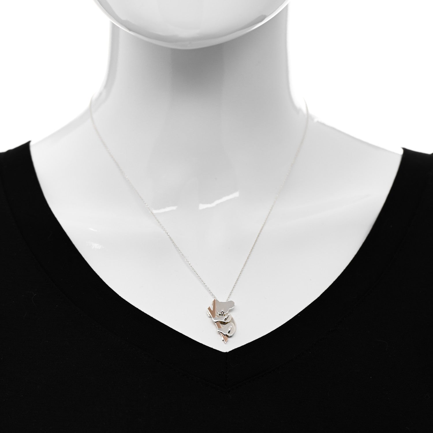 Tiffany Sterling Silver 18K Rose Gold Save the Wild Koala Pendant Necklace 2 of 7
