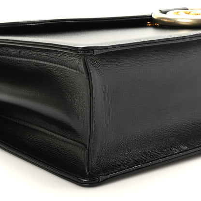 Gucci Textured Calfskin Medium Torchon GG Ring Shoulder Bag Black 8 of 9