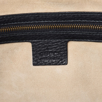 Gucci Pebbled Calfskin Medium 1973 Top Handle Satchel Black 6 of 16