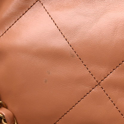 Chanel Shiny Calfskin Quilted Small Chanel 22 Camel 12 of 12
