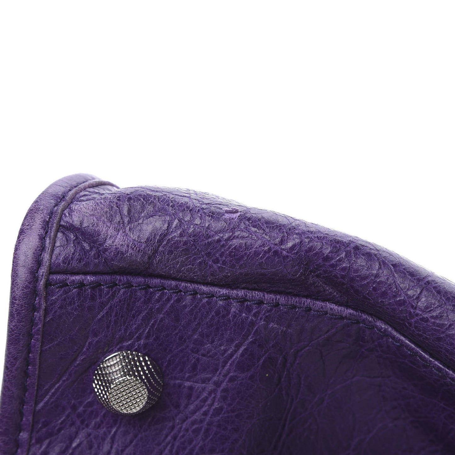 Agneau Giant 12 Silver Hardware Work Dark Violet