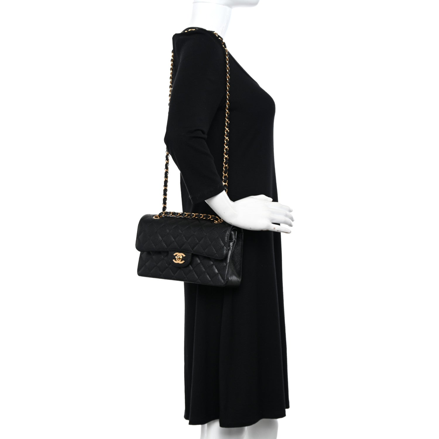 Chanel Caviar Quilted Small Double Flap Black 2 of 11