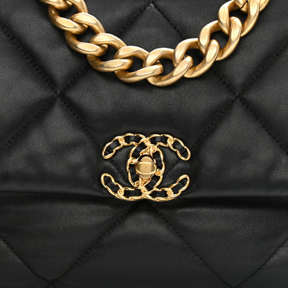 Chanel Lambskin Quilted Large Chanel 19 Flap Black 8 of 9