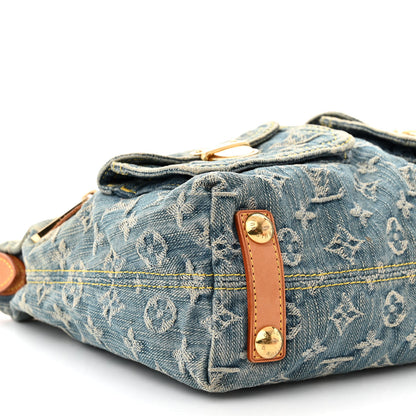 Louis Vuitton Monogram Denim Baggy PM Long Strap Blue 9 of 12