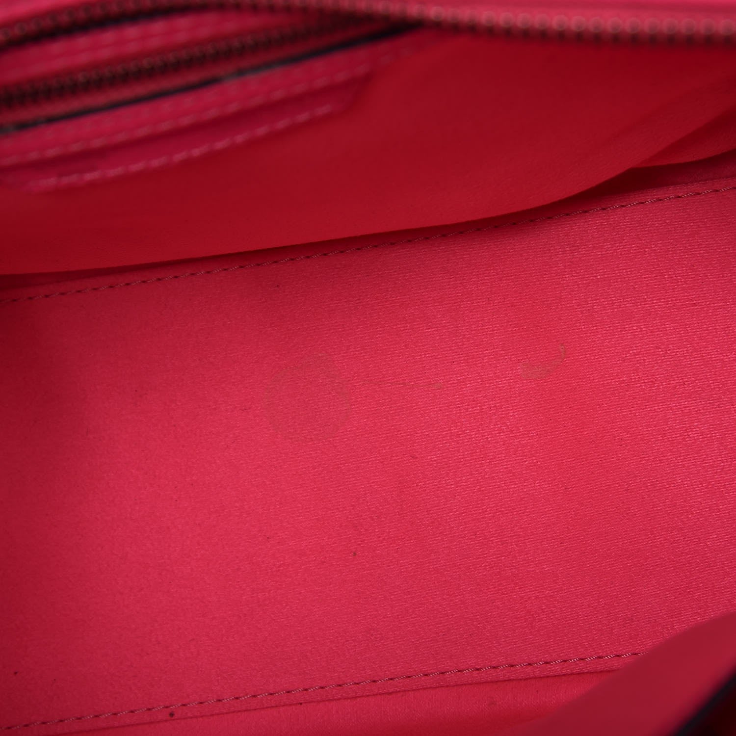 Celine Drummed Calfskin Micro Luggage Fluo Pink 9 of 13