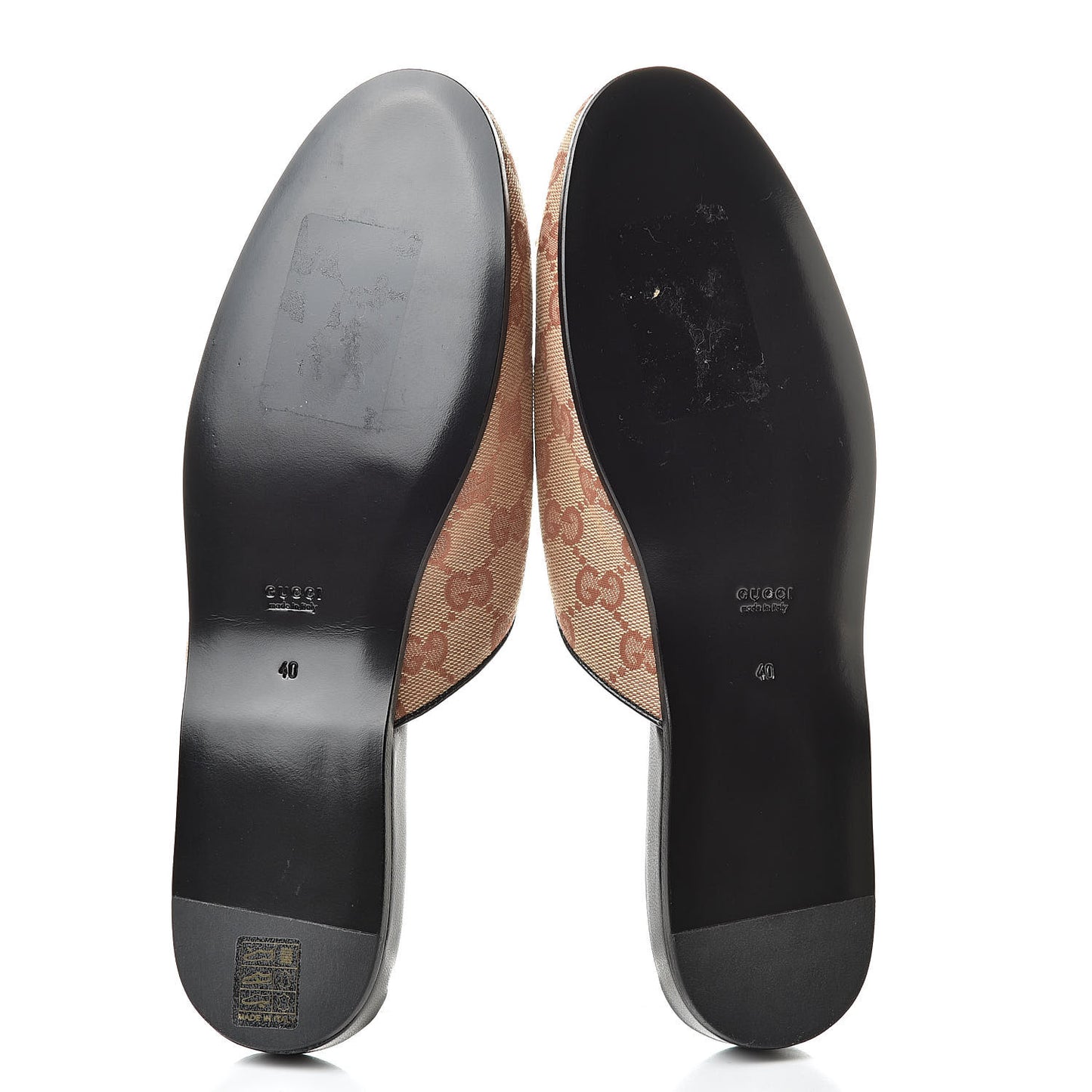 X MLB Monogram NY Yankees Embroidered Womens GG Slippers 40 Beige Ruggine