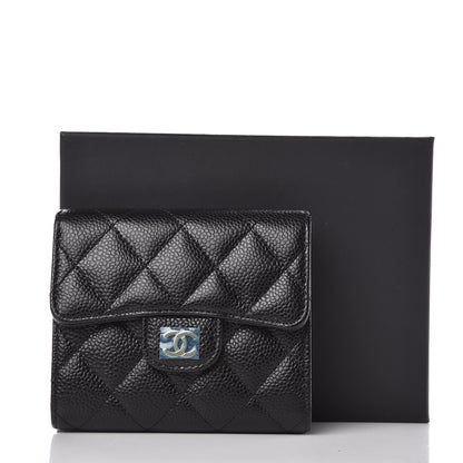 Chanel Caviar Quilted Compact Flap Wallet Black 9 of 9