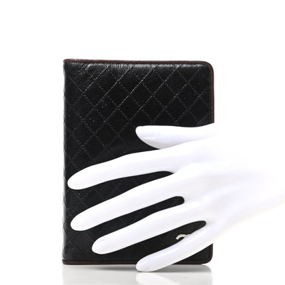 Chanel Glazed Calfskin Diamond Stitched Agenda Cover Black 2 of 7