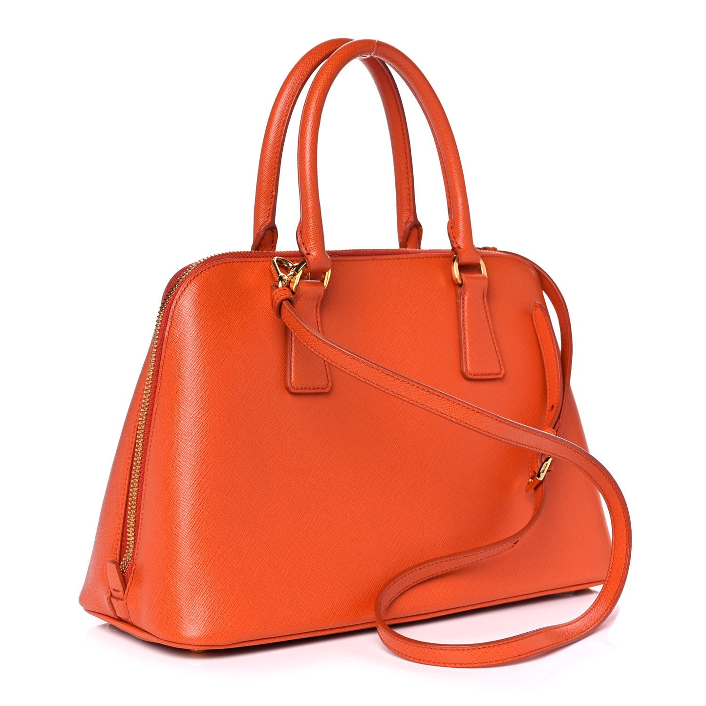 Saffiano Lux Medium Promenade Tote Papaya