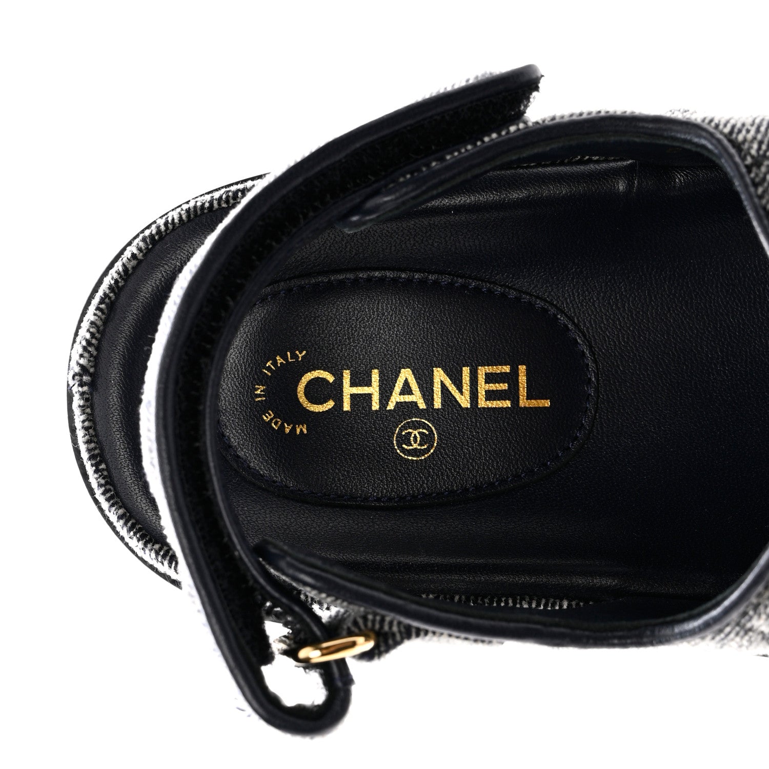 Chanel Denim Quilted Dad Sandals 37.5 Grey 7 of 11