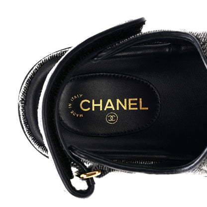 Chanel Denim Quilted Dad Sandals 37.5 Grey 7 of 11