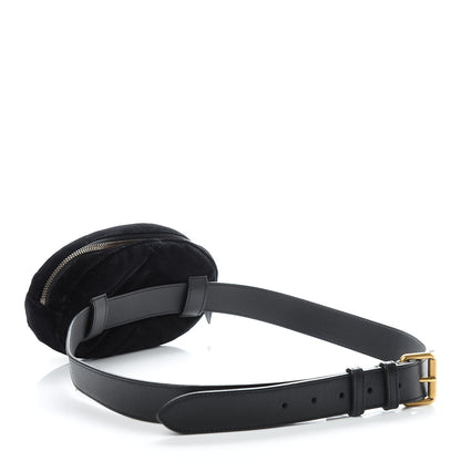 Gucci Velvet Matelasse GG Marmont Belt Bag 95 38 Black 3 of 15