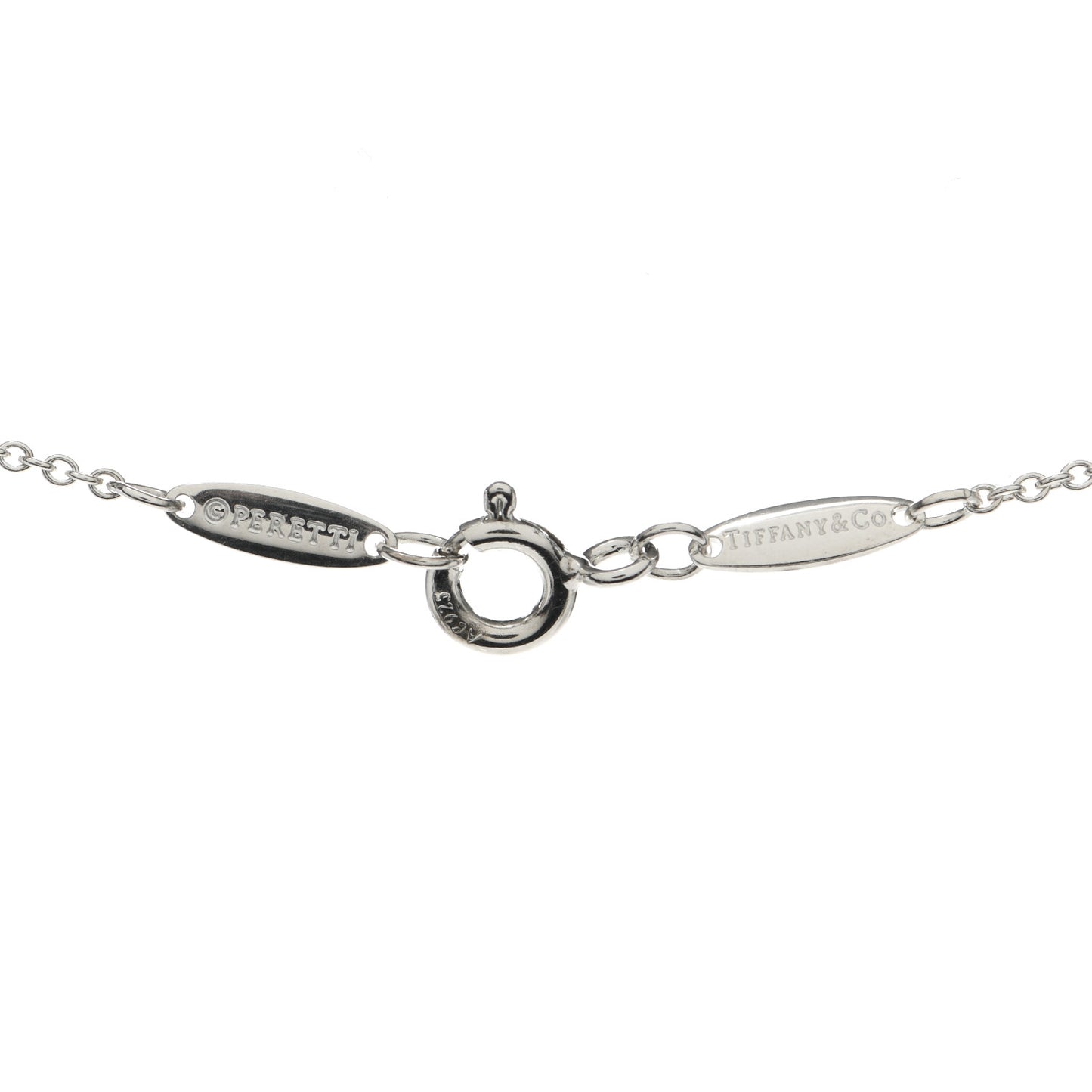 Sterling Silver 9mm Elsa Peretti Bean Pendant Necklace