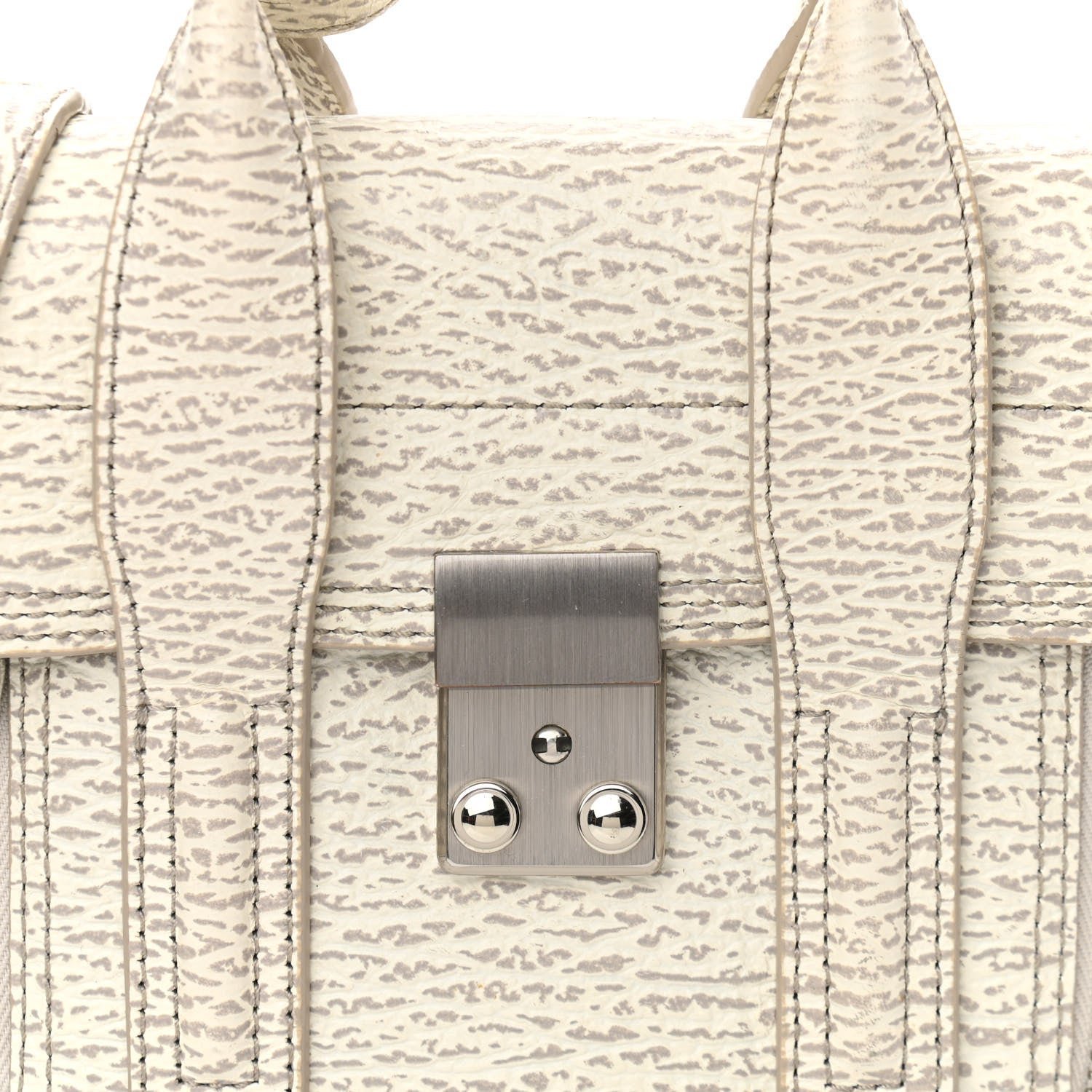 3.1 Phillip Lim Shark Embossed Textured Calfskin Mini Pashli Satchel Ivory Dove 12 of 12
