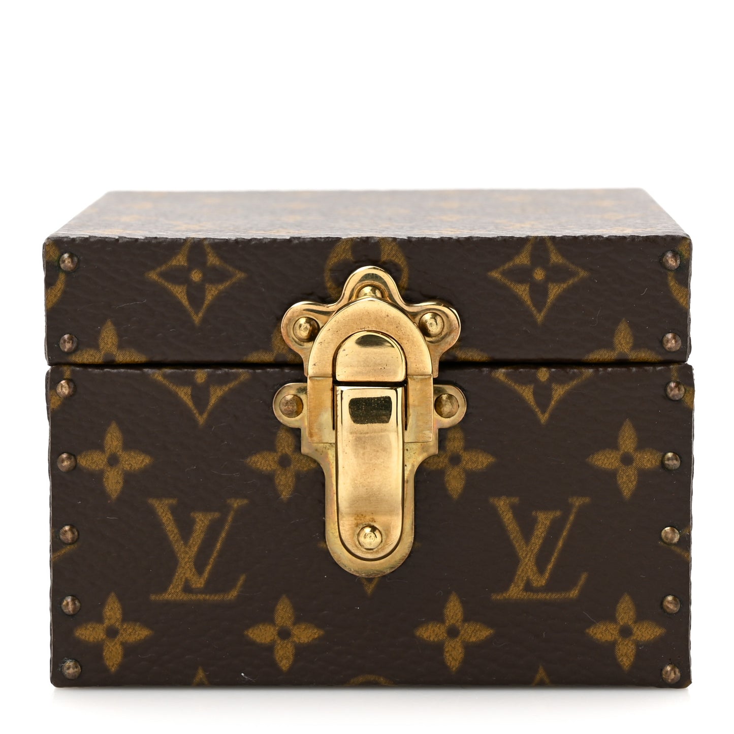 Monogram Earring Box Mini Trunk Case