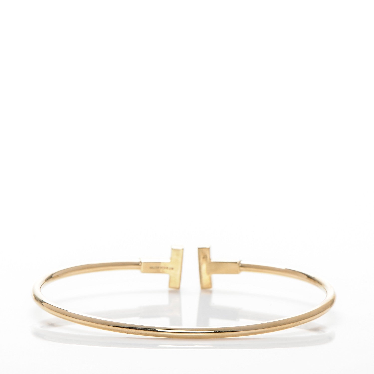 Tiffany 18K Yellow Gold T Wire Bracelet 3 of 5