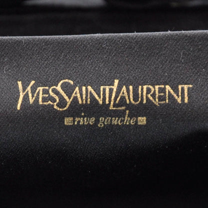Saint Laurent Satin Horn Evening Bag Black 6 of 7