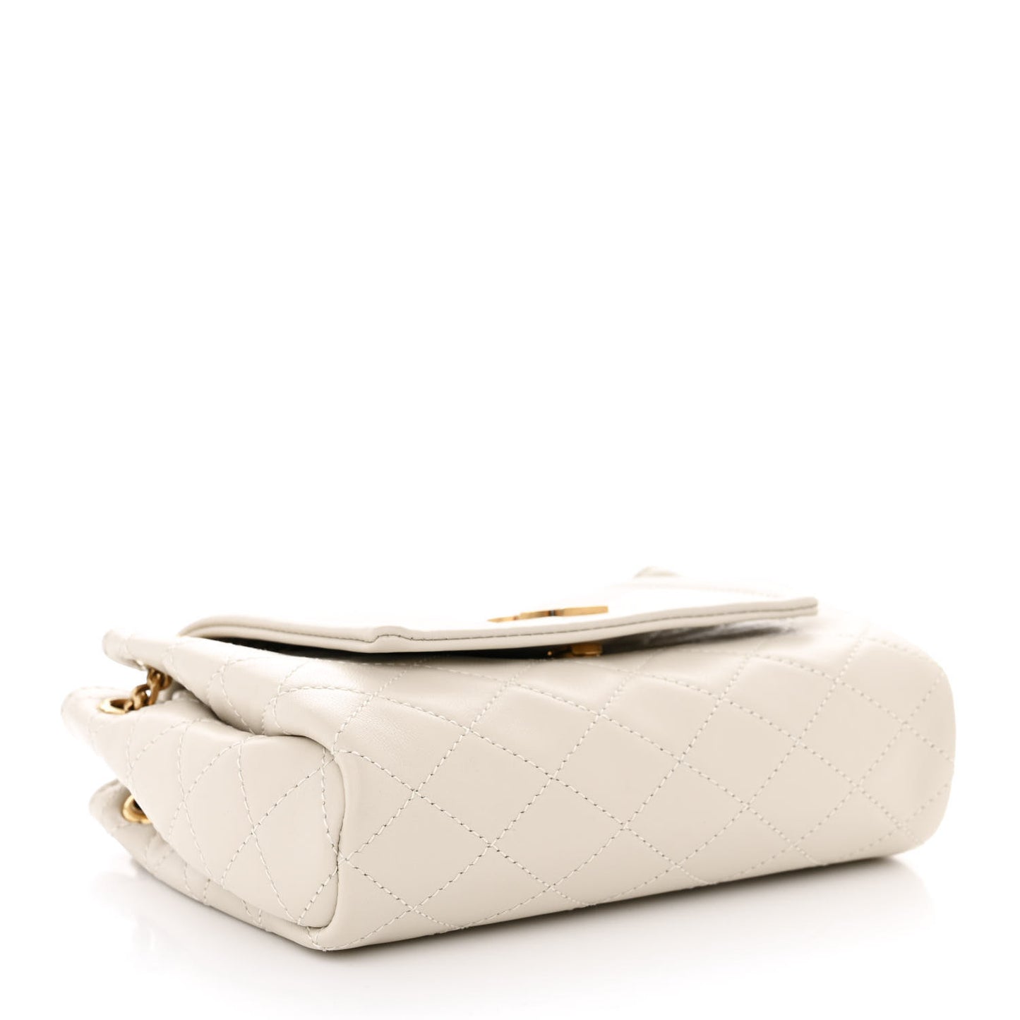 Lambskin Quilted Monogram Mini Nolita Crema Soft
