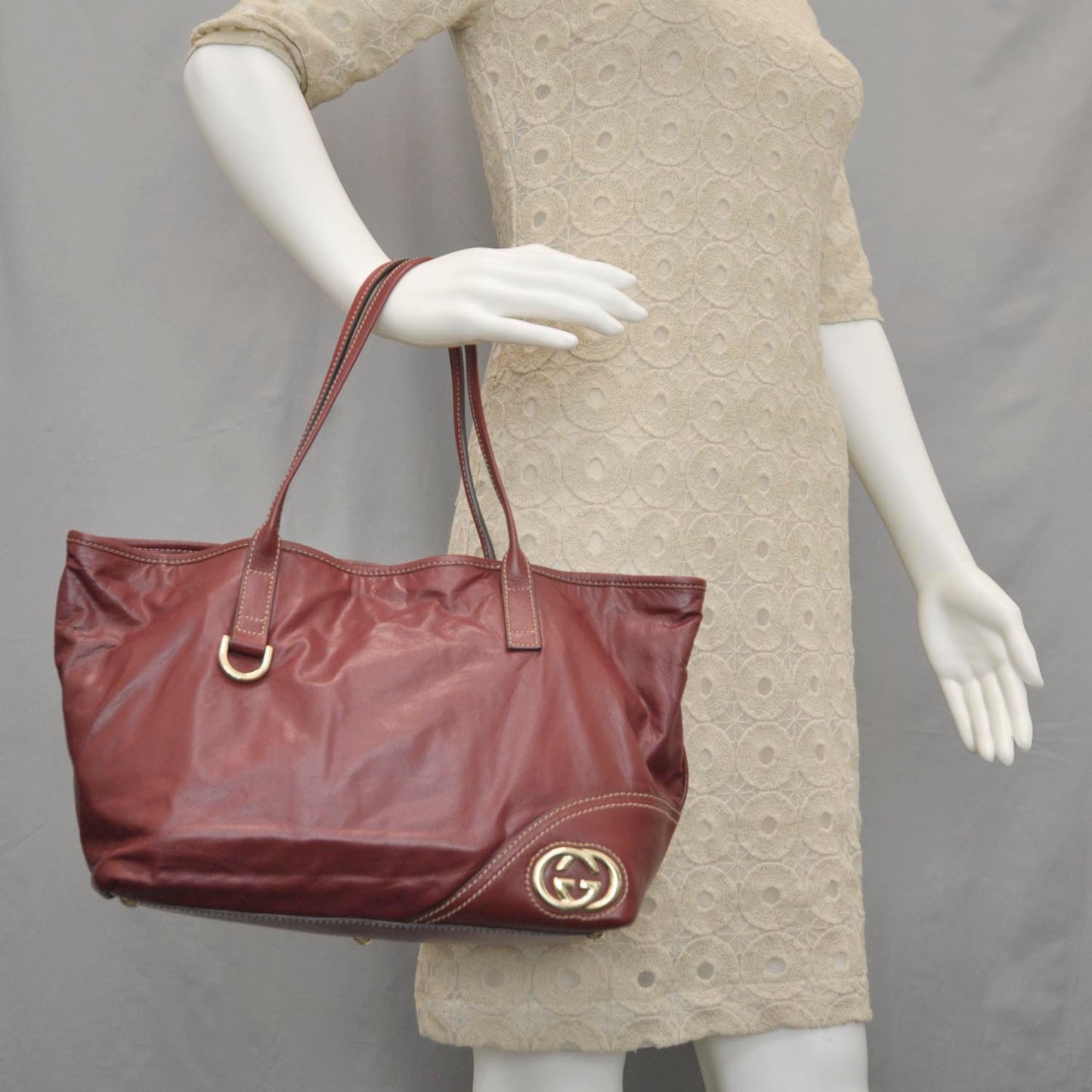 Leather New Britt Tote Red