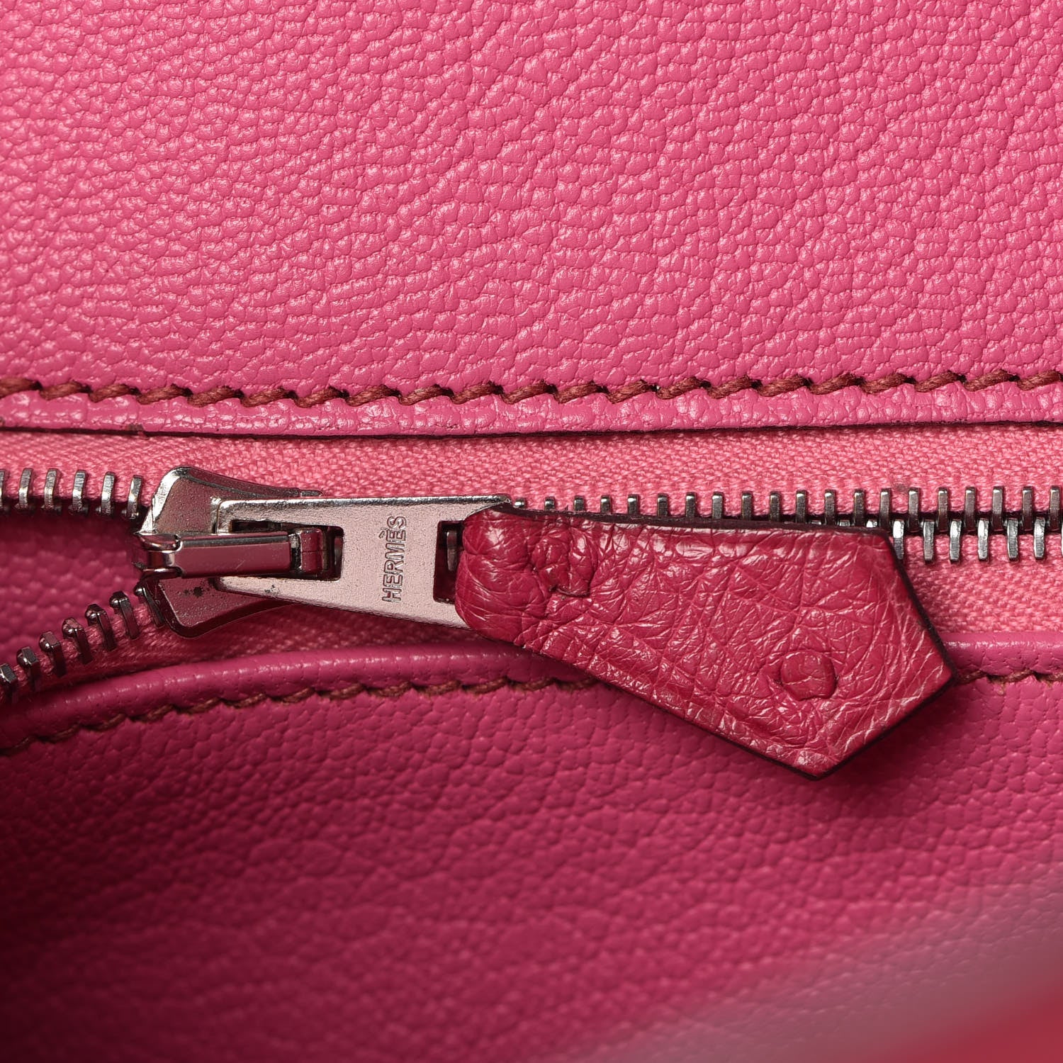 Hermes Ostrich Birkin 35 Fuchsia 21 of 43