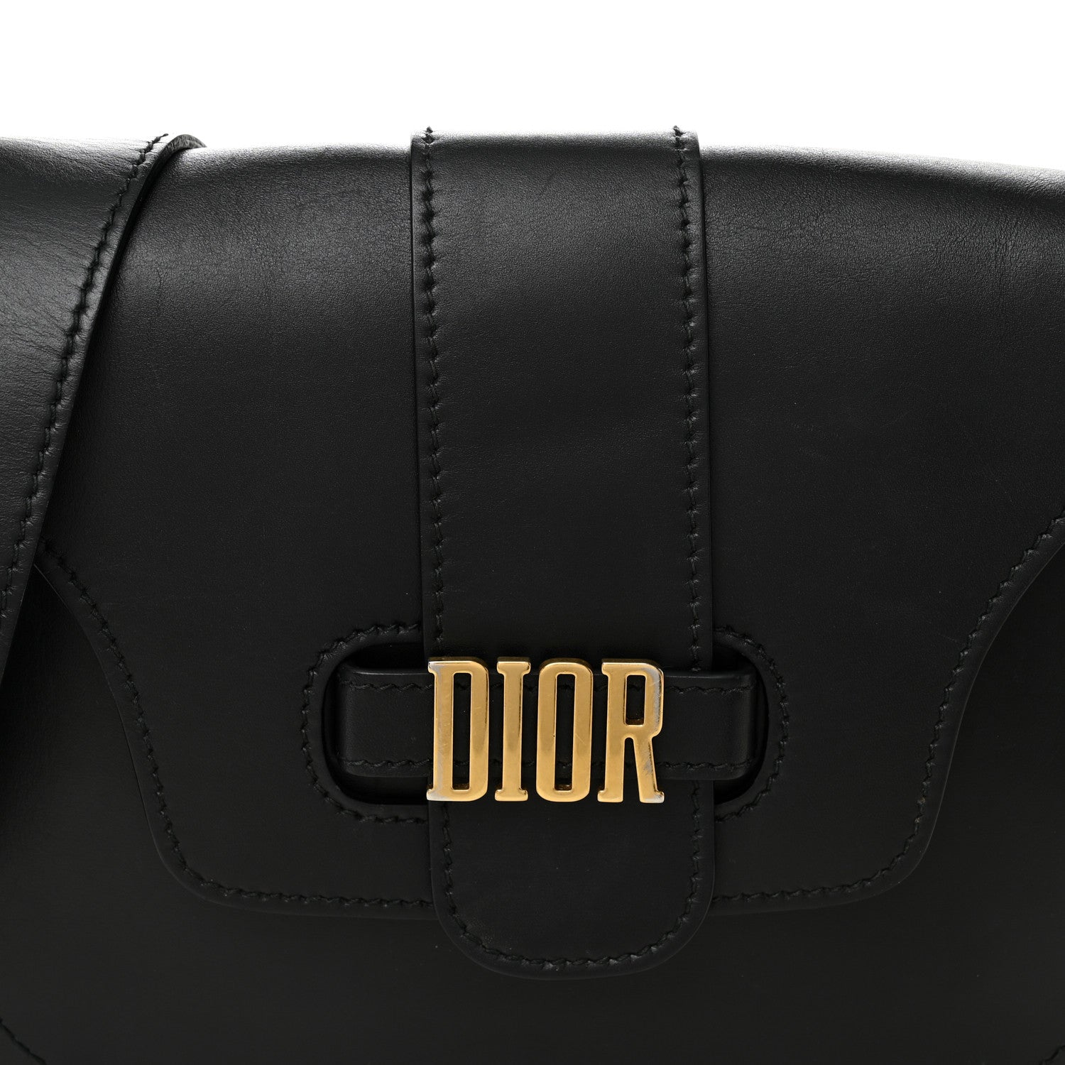 Christian Dior Calfskin D Fence Saddle Bag Black 8 of 10