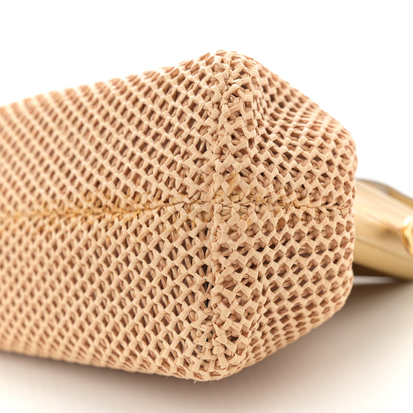 Raffia Nappa Macrame Small Fendi First Natural Sahara