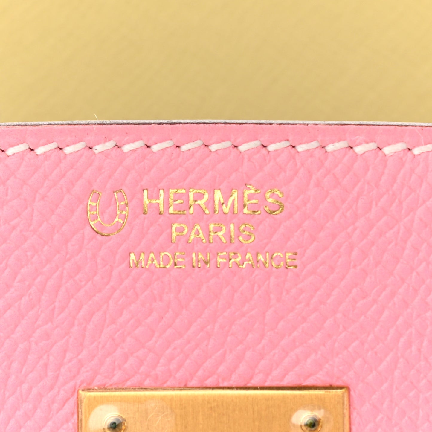 Epsom Horseshoe Birkin 30 Rose Confetti Jaune Poussin Anemone