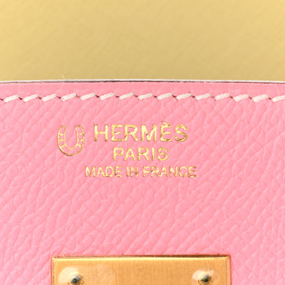 Hermes Epsom Horseshoe Birkin 30 Rose Confetti Jaune Poussin Anemone 6 of 10