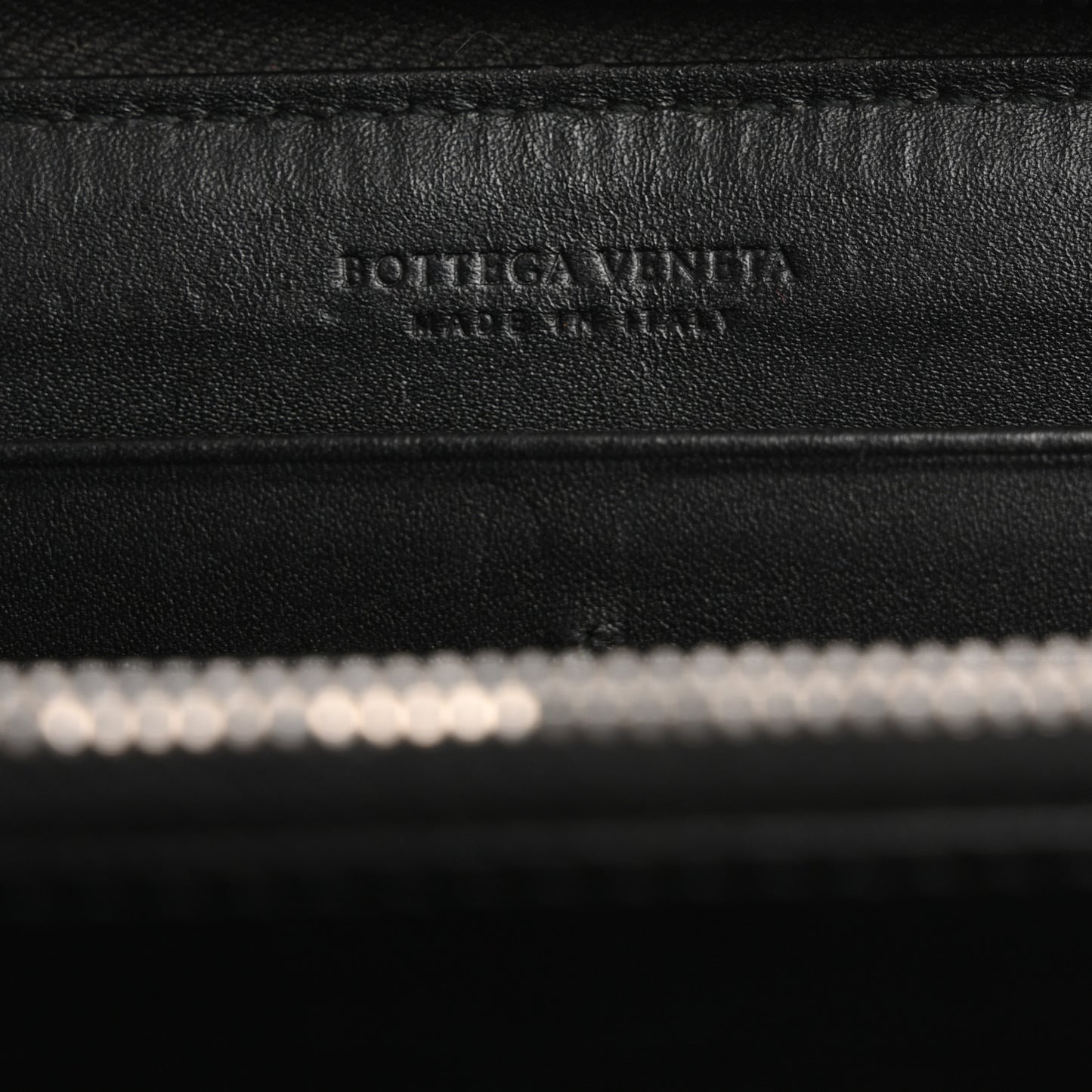 Nappa Intrecciato Zip Around Wallet Black