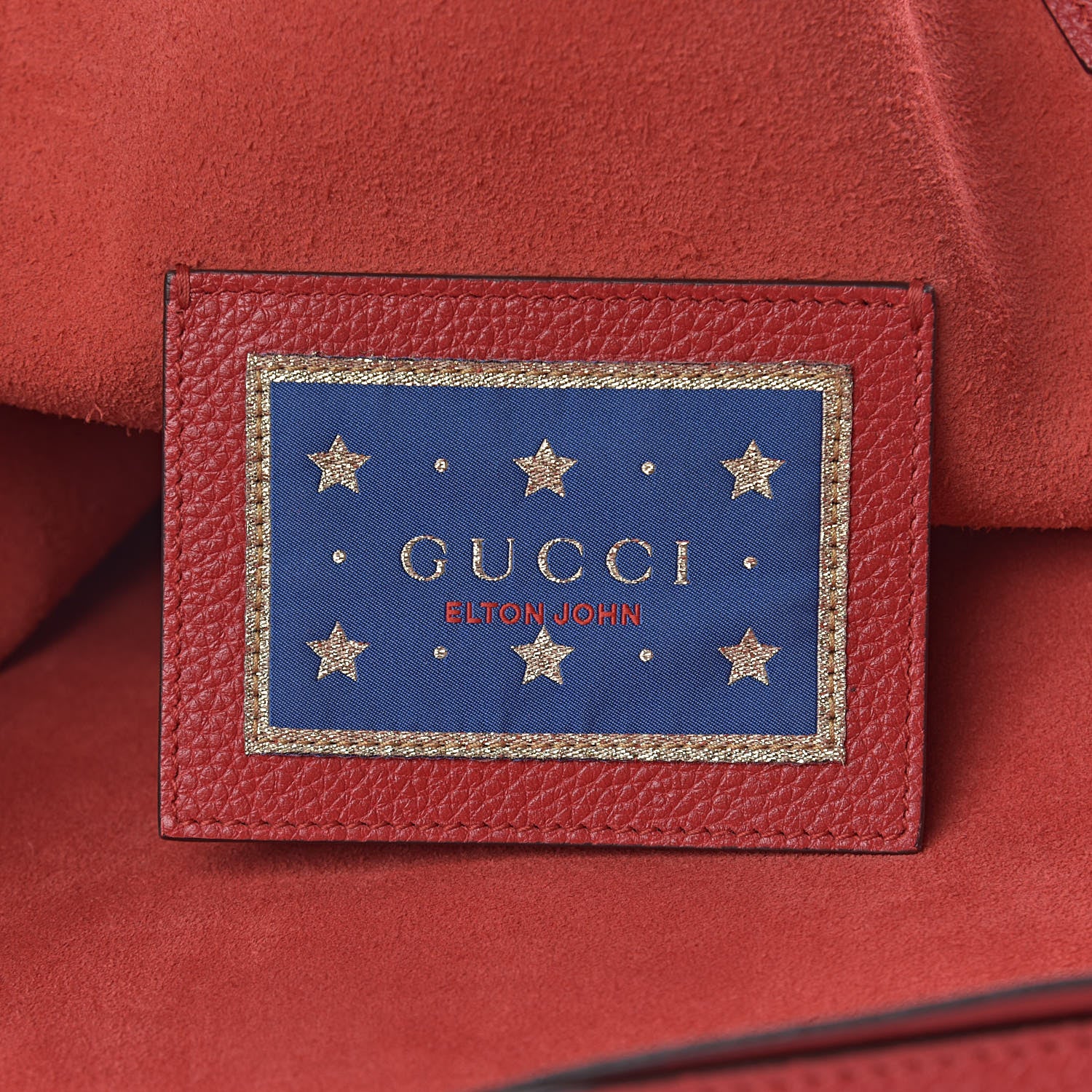 Gucci Calfskin Large Elton John Levon-Goodbye Tote Red 7 of 10