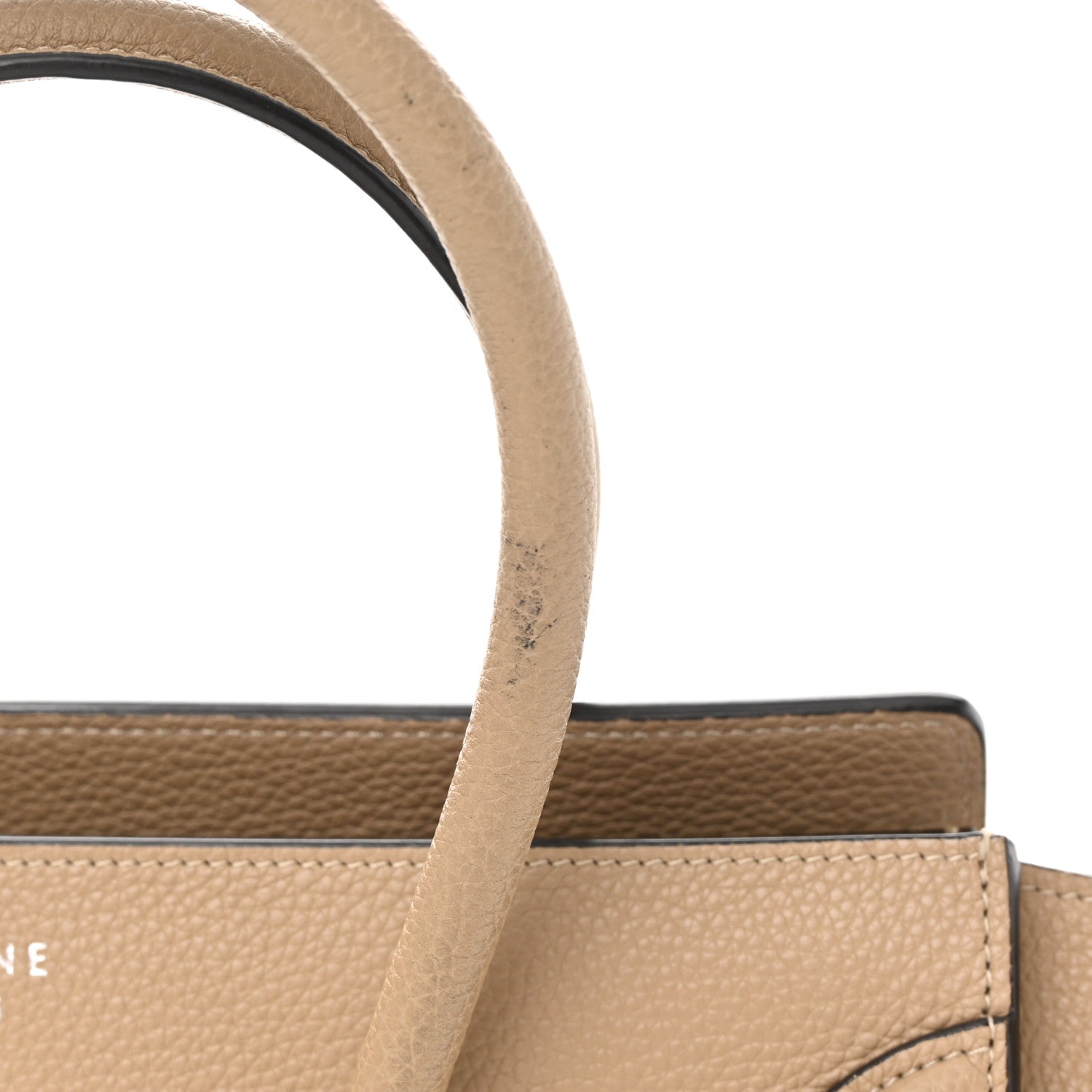 Celine Drummed Calfskin Micro Luggage Dune 14 of 14