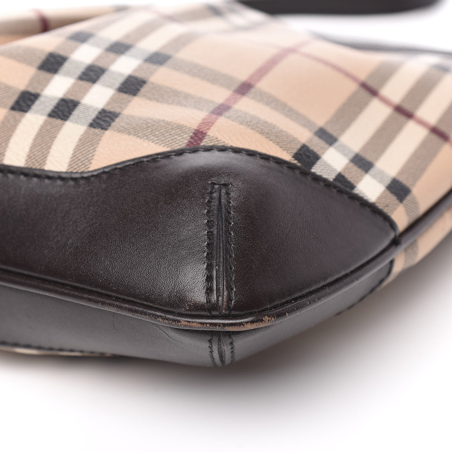 Burberry Haymarket Check Hartham Shoulder Bag Chocolate 9 of 13