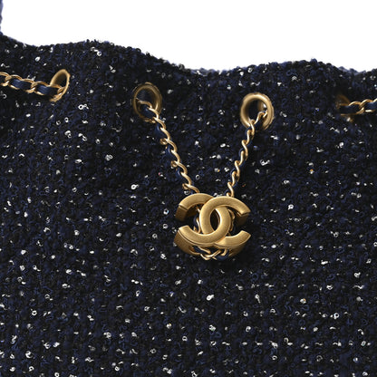 Chanel Tweed Quilted Small Chanel 25 Handbag Blue 8 of 10