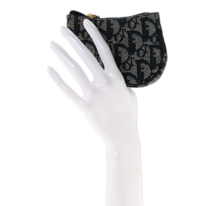 Christian Dior Monogram Saddle Coin Purse Navy 2 of 9