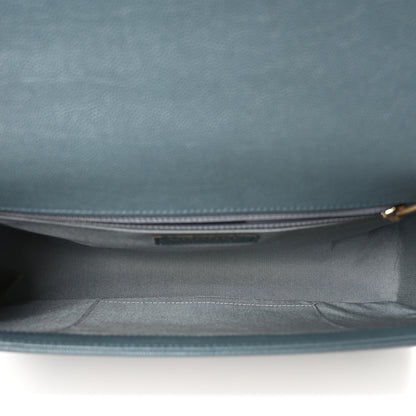 Chanel Caviar Quilted New Medium Boy Flap Blue 5 of 10