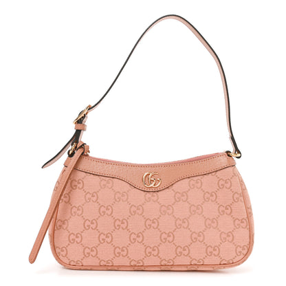 Gucci Monogram Textured Dollar Calfskin Small Ophidia Hobo Cloche Rose Pink Cloche Rose Pink 1 of 10