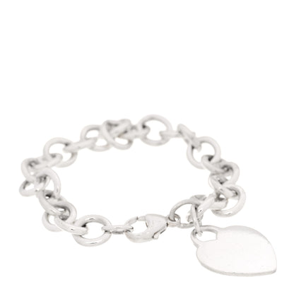 Tiffany Sterling Silver Heart Tag Charm Bracelet 1 of 5