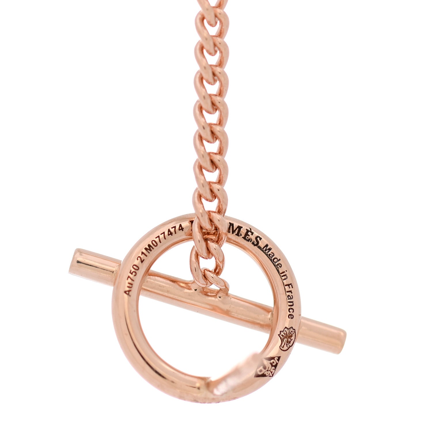 Hermes 18K Rose Gold Echappee Asymmetric Earrings 4 of 6