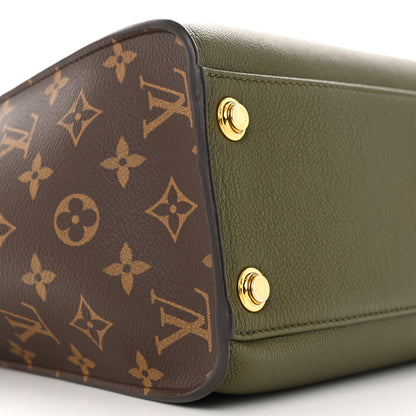 Louis Vuitton Calfskin Monogram On My Side MM Laurier Green Toffee Latte Beige 8 of 10