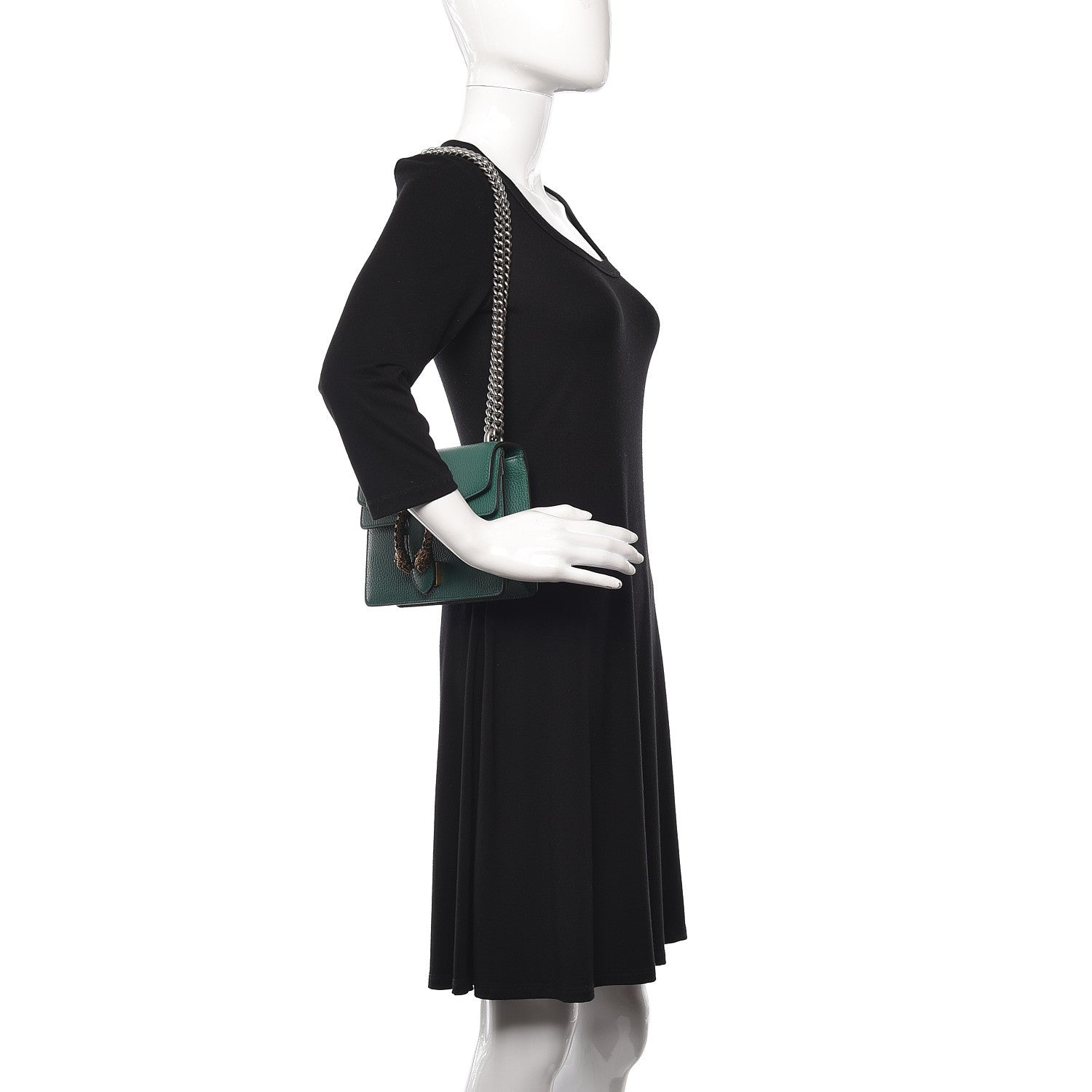 Gucci Calfskin Mini Dionysus Shoulder Bag Emerald 2 of 11