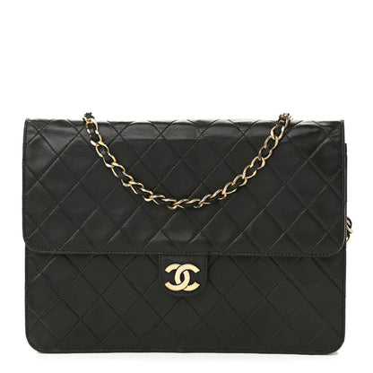 Chanel Lambskin Quilted Medium Single Flap Black 1 of 12