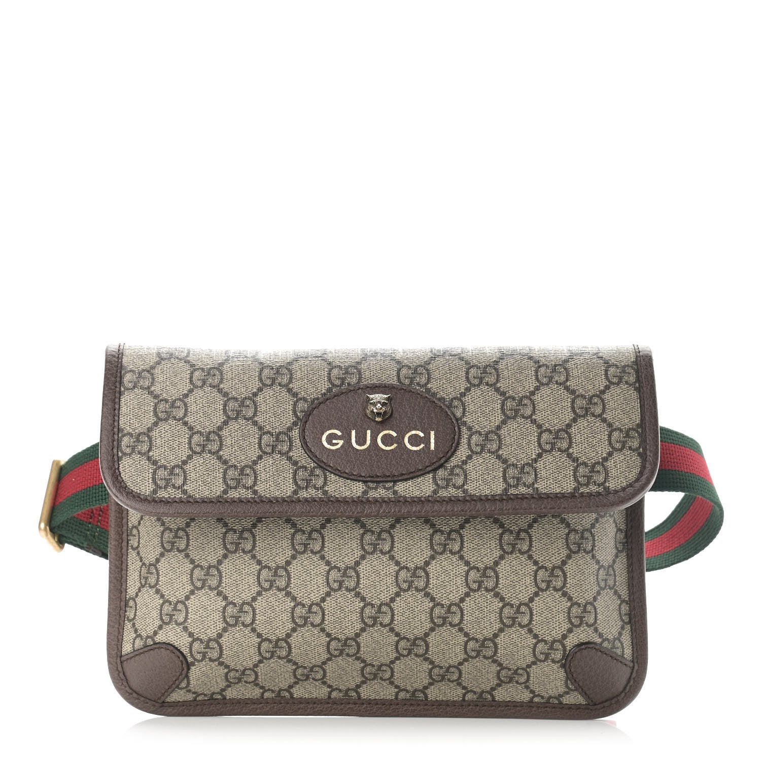 Gucci GG Supreme Monogram Neo Vintage Web Belt Bag Brown 1 of 10