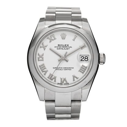 Rolex Stainless Steel 26mm Oyster Perpetual Datejust Watch White Roman 178240 1 of 5