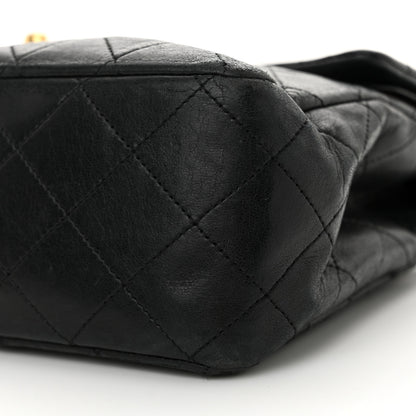 Chanel Lambskin Quilted Medium Double Flap Black 10 of 15