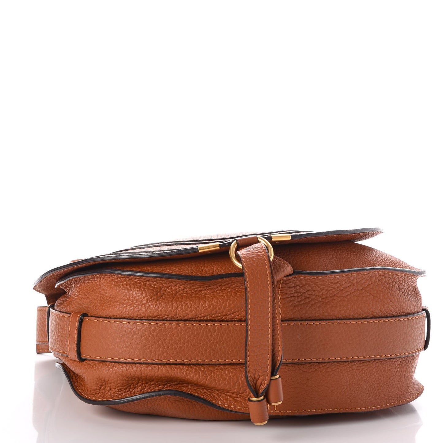 Calfskin Medium Marcie Round Crossbody Bag Tan