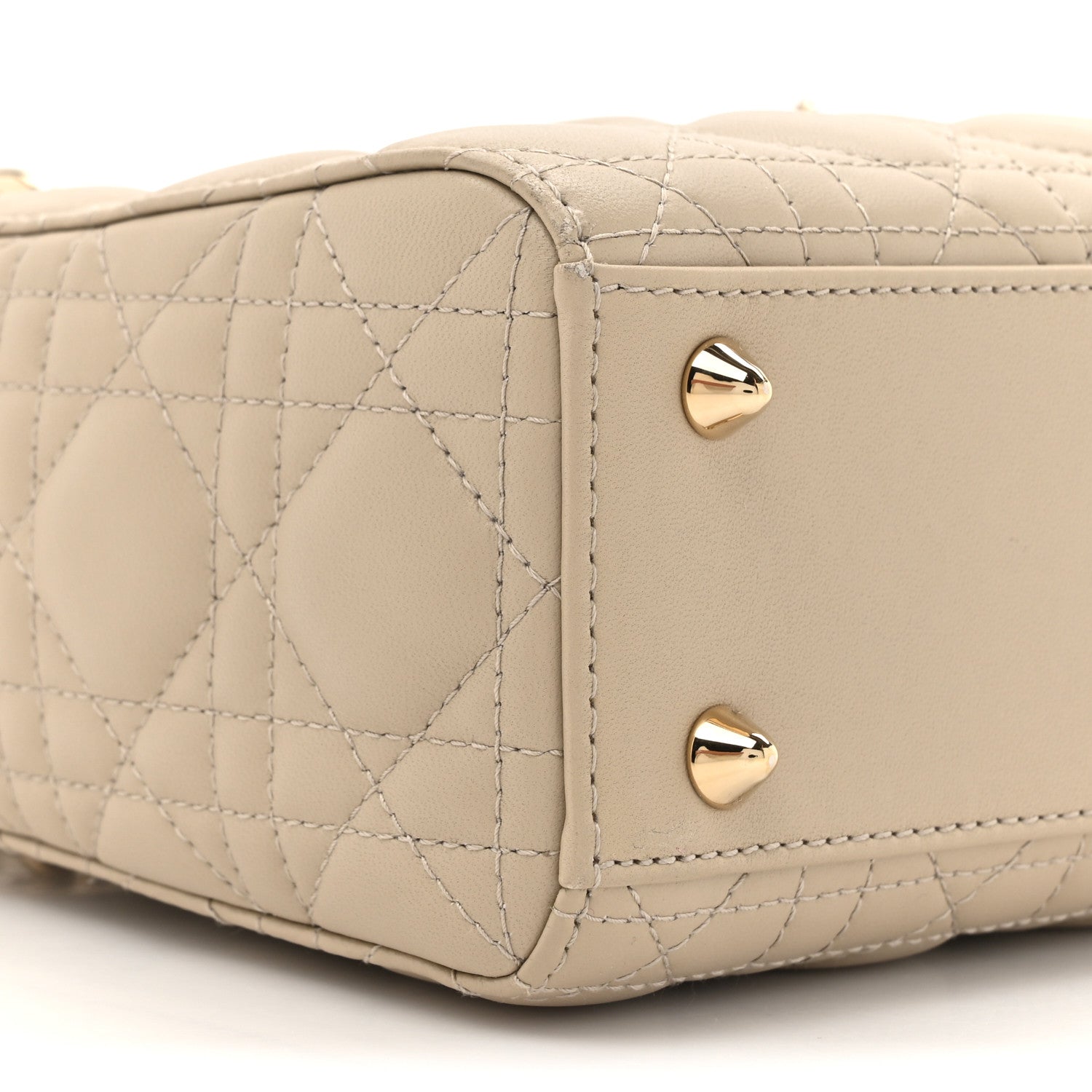 Christian Dior Lambskin Cannage Small My ABCDior Lady Dior Beige 10 of 15