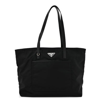 Prada Tessuto Nylon Saffiano Vela Tote Black 1 of 11