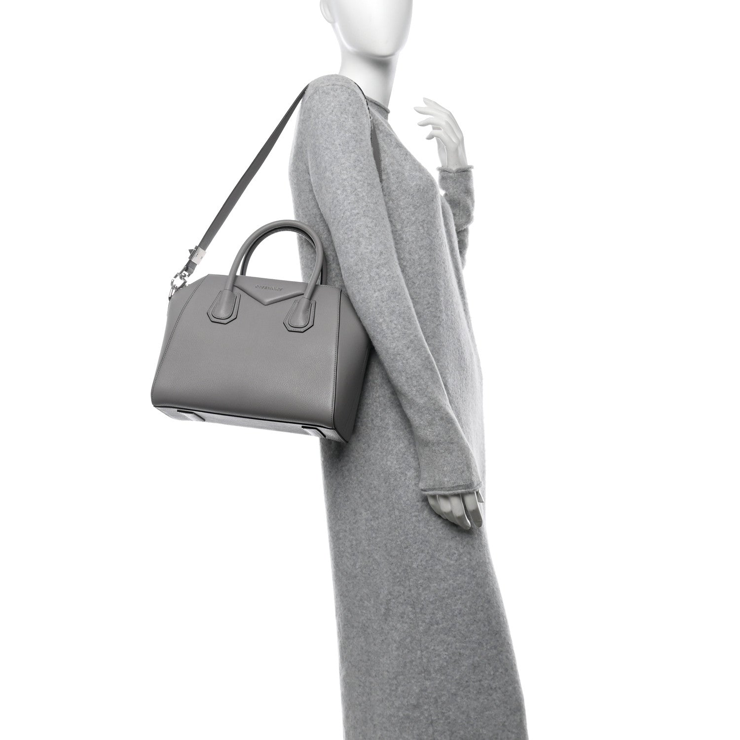 Givenchy Sugar Goatskin Small Antigona Pearl Grey 3 of 13